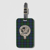 Clan Campbell Crest & Breadalbane Tartan Bagagelabel (Voorkant (verticaal))