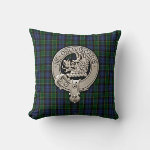 Clan Campbell Crest & Breadalbane Tartan Kussen