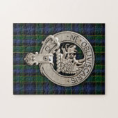 Clan Campbell Crest & Breadalbane Tartan Legpuzzel (Horizontaal)