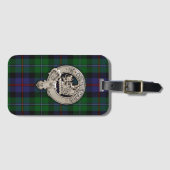 Clan Campbell Crest & Cawdor Tartan Bagagelabel (Voorkant (horizontaal))