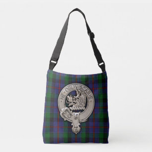 Clan Campbell Crest & Cawdor Tartan Crossbody Tas