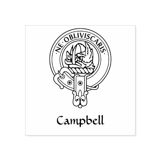 Clan Campbell Crest Rubberstempel (Afrduk)