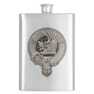 Clan Campbell Crest & Tartan Flacon
