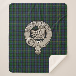 Clan Campbell Crest & Tartan Sherpa Deken