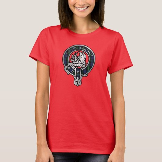 Clan Campbell Crest & Tartan T-shirt (Voorkant)