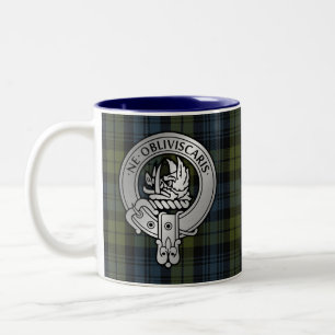 Clan Campbell Crest & Tartan Tweekleurige Koffiemok