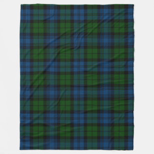 Clan Campbell Militair Gepland Groen Zwart Tartan Fleece Deken