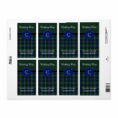 Clan Campbell Pset Wedding Mini Wine Labels (Full Sheet)