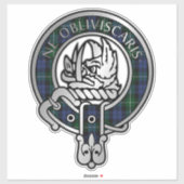 Clan Campbell Tartan Crest Sticker (Vel)