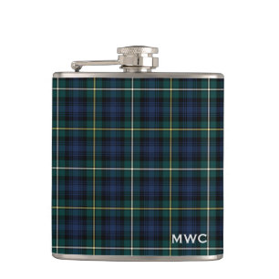 Clan Campbell Tartan Monogram Heupfles