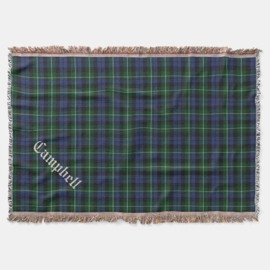 Clan Campbell Tartan Pset Custom Throw Blanket Deken (Voorkant)