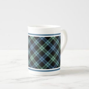 Clan Campbell van Loch Awe Tartan Blue Plaid Porselein Kop