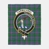 Clan Carmichael Tartan Pset Fleece Deken (Voorkant)