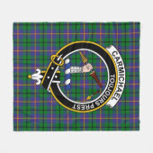 Clan Carmichael Tartan Pset Fleece Deken (Voorkant (Horizontaal))