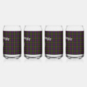 Clan Carnegie Crest Badge en Tartan Blikvorm Glas (Links)