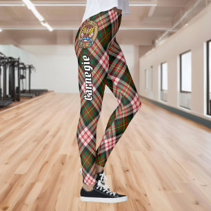 Clan Carnegie Crest over Jurk Tartan Leggings