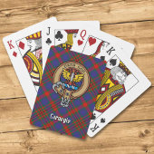 Clan Carnegie Crest over Tartan Pokerkaarten