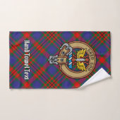 Clan Carnegie Crest sur Tartan (Serviette à main)