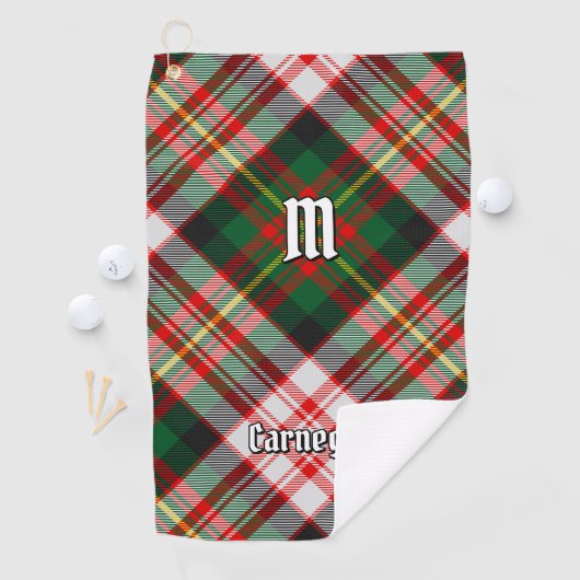 Clan Carnegie Jurk Tartan Golfhanddoek (Insitu)