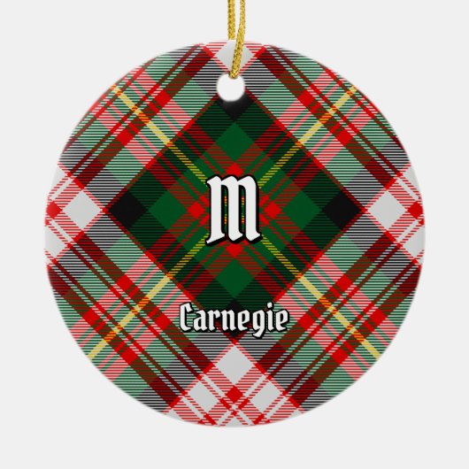 Clan Carnegie Jurk Tartan Keramisch Ornament (Voorkant)