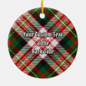 Clan Carnegie Jurk Tartan Keramisch Ornament (Achterkant)