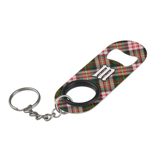 Clan Carnegie Jurk Tartan Mini Flessenopener (Voorkant Gekanteld)