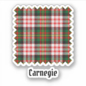 Clan Carnegie Jurk Tartan Sticker (Voorkant)