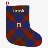 Clan Carnegie Tartan Grote Kerstsok (Voorkant)