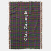 Clan Carnegie Tartan Lance La Couverture (devant Vertical)