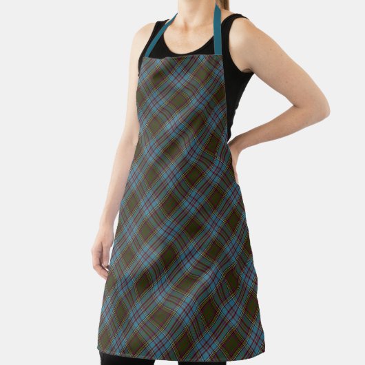 Clan Chef Anderson Tartan Pset Pattern Schort (Insitu)