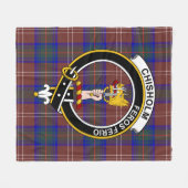 Clan Chisholm Hunting Modern Tartan Pset Fleece Deken (Voorkant (Horizontaal))