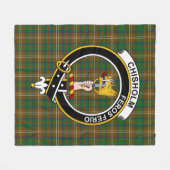 Clan Chisholm Hunting Tartan Pset Fleece Deken (Voorkant (Horizontaal))
