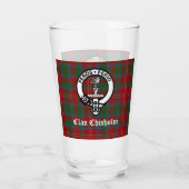 Clan Chisholm Tartan & Crest Badge Glas (Achterkant)