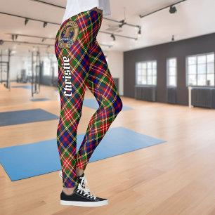 Clan Christie Crest over tartan Leggings