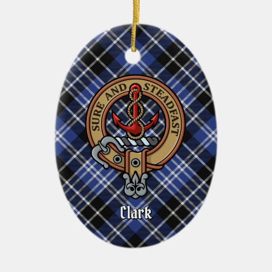 Clan Clark Crest Keramisch Ornament (Voorkant)