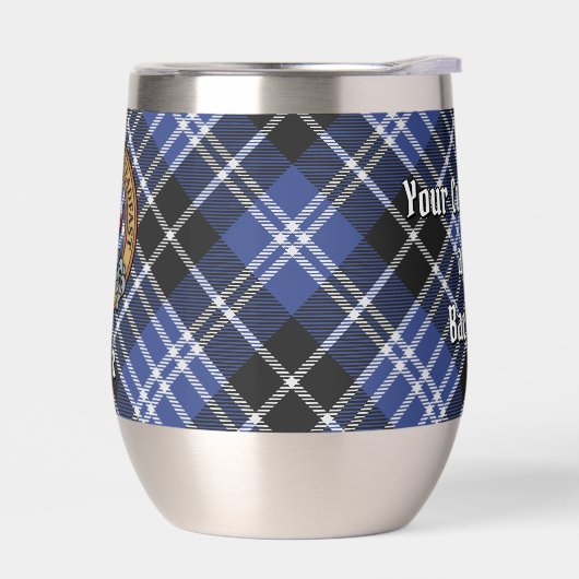 Clan Clark Crest over Tartan (Links)