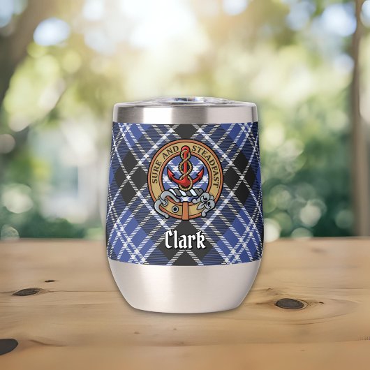 Clan Clark Crest over Tartan