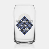 Clan Clark Crest over Tartan Blikvorm Glas (Achterkant)