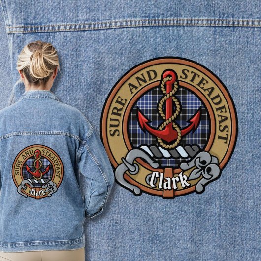 Clan Clark Crest over Tartan Denim Jacket