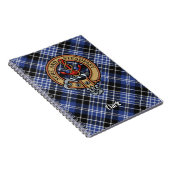 Clan Clark Crest over Tartan Notitieboek (Rechterzijde)