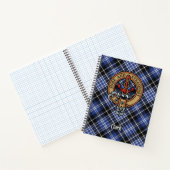Clan Clark Crest over Tartan Notitieboek (Binnen)