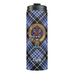 Clan Clark Crest over Tartan Thermosbeker