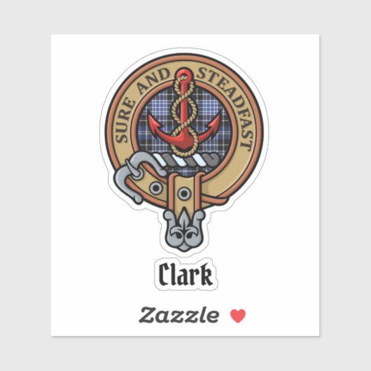 Clan Clark Crest Sticker (Vel)