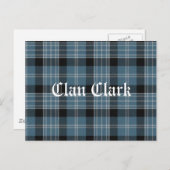 Clan Clark Tartan Briefkaart (Voorkant / Achterkant)