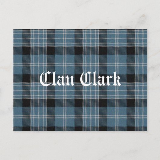 Clan Clark Tartan Briefkaart (Voorkant)