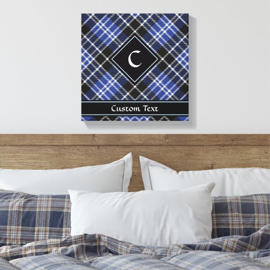Clan Clark Tartan Canvas Afdruk (Insitu (Slaapkamer))