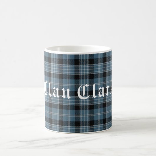 Clan Clark Tartan & Text Koffiemok (Center)
