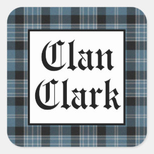 Clan Clark Tartan Vierkante Sticker