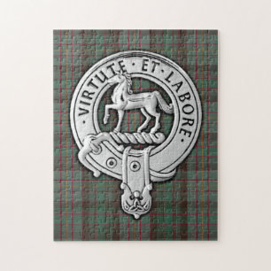 Clan Cochrane Crest & Hunting Tartan Legpuzzel