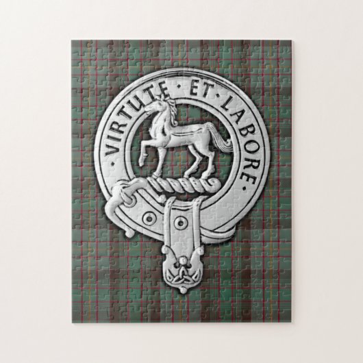 Clan Cochrane Crest & Hunting Tartan Legpuzzel (Verticaal)